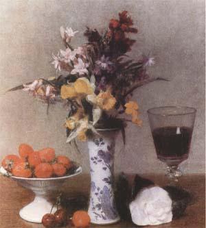 Henri Fantin-Latour Still Life (Aux Fiancailles) (mk09) oil painting picture